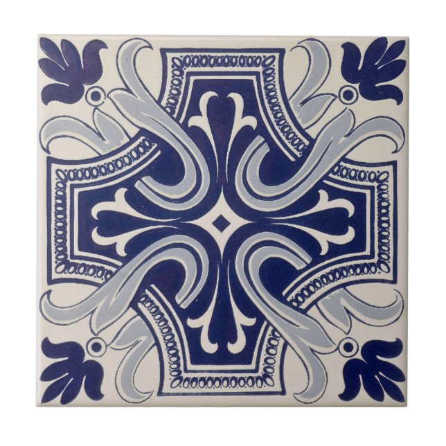 Repro Português Azulejos Geométricos Floral (Frente)