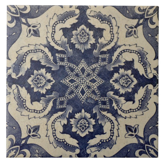 Repro Português Azulejos Geométricos Floral (Frente)