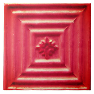 Repro Português Faux Alivio Red Floral Azulejo