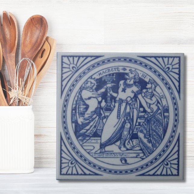 Repro Victorian Minton Azulejo Shakespeare (Repro Victorian Minton Tile Shakespeare
)