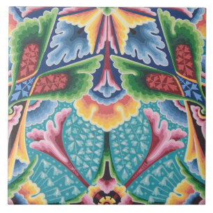 Repro Vintage - Arco-Íris Geométrico Colorido