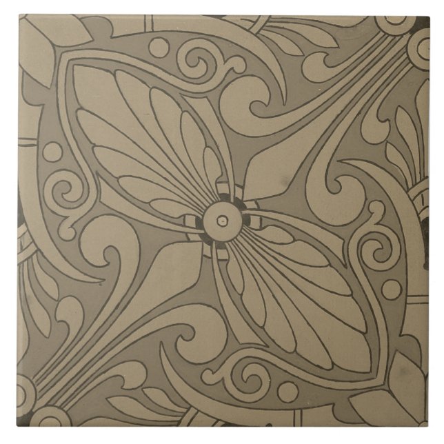 Repro Vintage - Cinza Geométrico da Grécia Antiga (Frente)