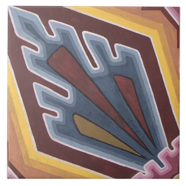 Repro Vintage Encáustica Geométrica (Frente)