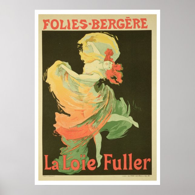 Reprodução de um anúncio de Poster 'Loie Fuller' (Frente)