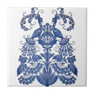 reproduções de azulejos delft pavão luxuoso