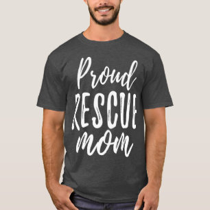 RESCUE MOM T Amantes de os animais de camisa Cacho