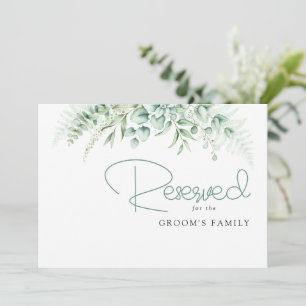 Reserva de casamento de folhas de eucalipto verde
