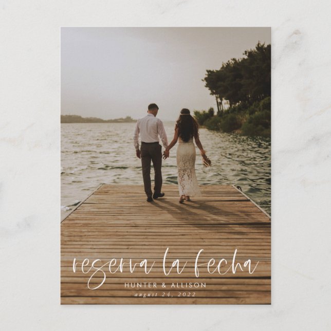 Reserva La Fecha — Cartão de Foto Moderno (Frente)