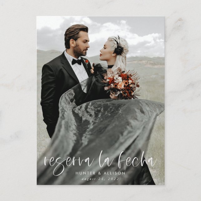 Reserva La Fecha Moderno Cartão Postal de Foto (Frente)