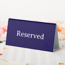 Reservado | Placa de Reserva de Mesa de Restaurant