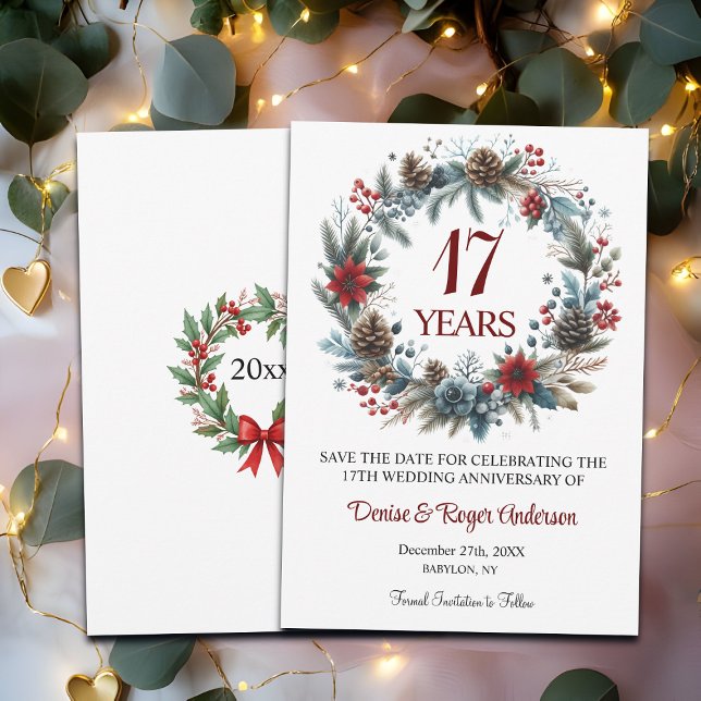 Reserve A Data 17.º aniversário de casamento Inverno (Criador carregado)