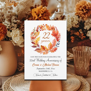Reserve A Data 22º Aniversário do Elegante Fall Floral