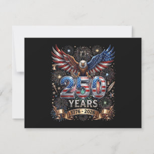 Reserve A Data 250 Anos 1776 2026 4 de Julho Águia 250º Aniversár