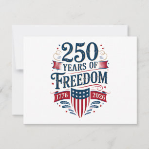 Reserve A Data 250 Anos de Liberdade 1776 2026 4 de Julho 250º An