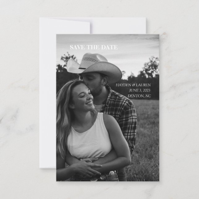 Reserve A Data 3,5" x 5" Flat Save The Date Card (Frente)