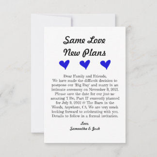Reserve A Data 3,5" x 5" Flat Save The Date Card