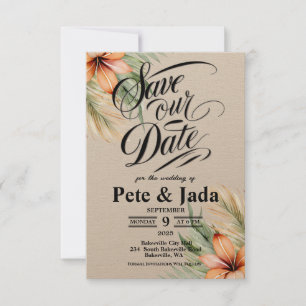Reserve A Data 3,5" x 5" Flat Save The Date Card