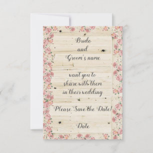 Reserve A Data 3,5" x 5" Flat Save The Date Card