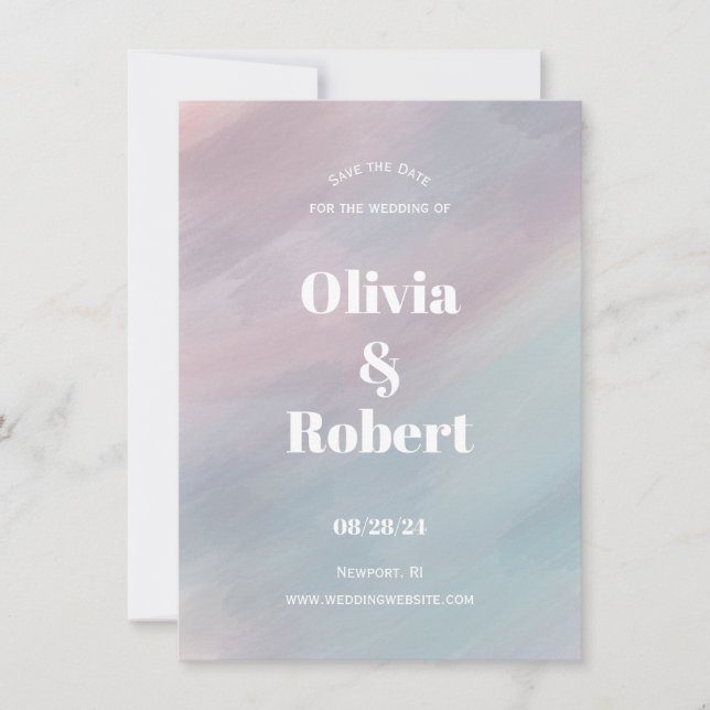 Reserve A Data 3,5" x 5" Flat Save The Date Card (Frente)