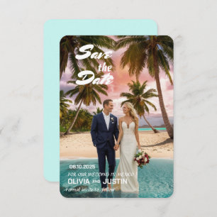 Reserve A Data 3,5" x 5" Flat Save The Date Card
