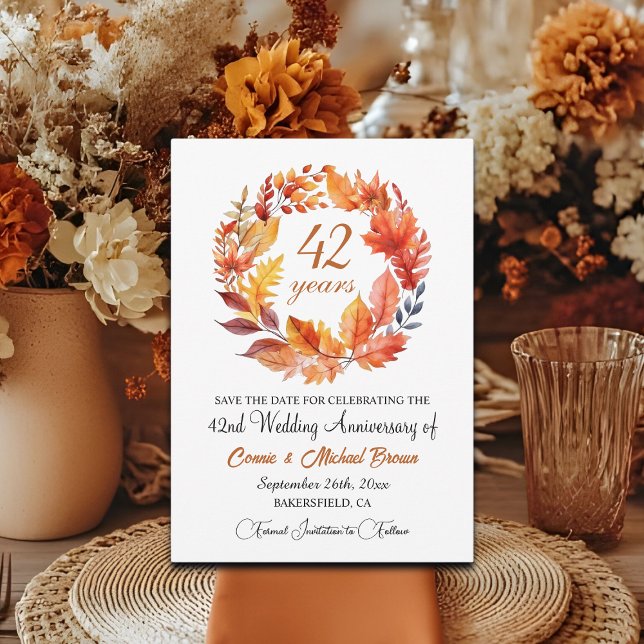 Reserve A Data 42º Aniversário do Elegante Fall Floral (Criador carregado)