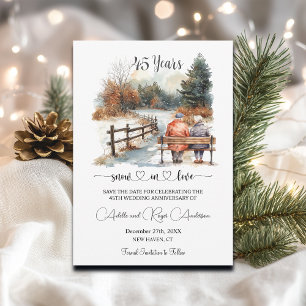 Reserve A Data 45º Aniversário de Casamento Paisagem de Inverno R