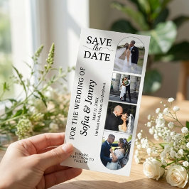 Reserve A Data 4 Marcador de Data de Casamento Estilo Cabine de F