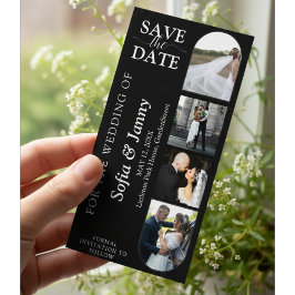Reserve A Data 4 Marcador de Data de Casamento Estilo Cabine de F