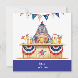 Reserve A Data 4th July Pool Party with Hippo in Bikini 