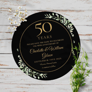 Reserve A Data 50º aniversário de casamento Aniversário Dourado G