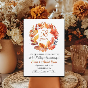 Reserve A Data 58º Aniversário do Casamento Fall Floral