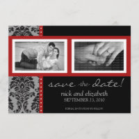 5X7 Barroco Vermelho/Negro Duas Fotografias Salvar