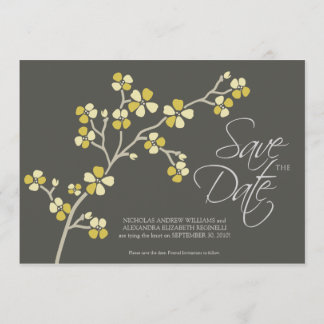 Reserve A Data 5X7 Cherry Blossom Designer Salvar Data: Citros