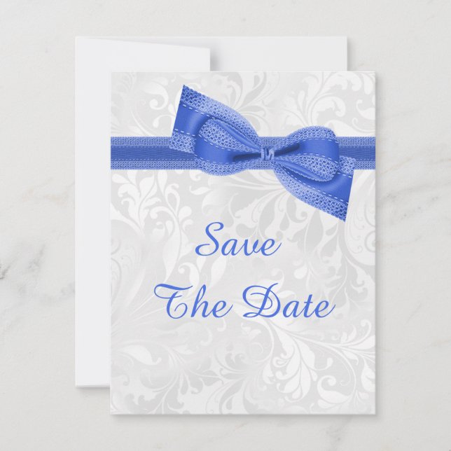 Reserve A Data 60º aniversário Damask and Faux Arco Save The Date (Frente)