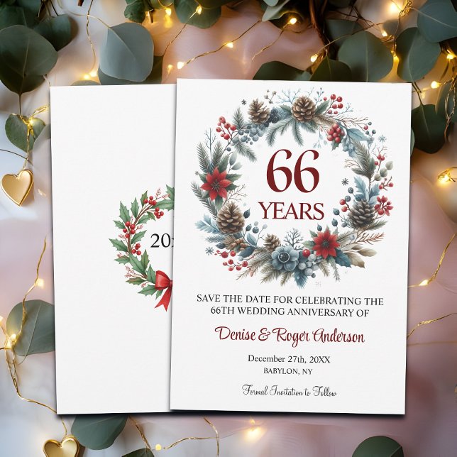 Reserve A Data 66.º aniversário da casamento Winter (Criador carregado)