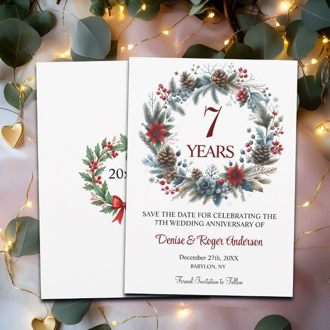 Reserve A Data 7 Casamento Aniversário de Inverno (Criador carregado)