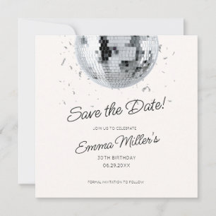 Reserve A Data A Celebração De Aniversário Da Disco Salva A Data