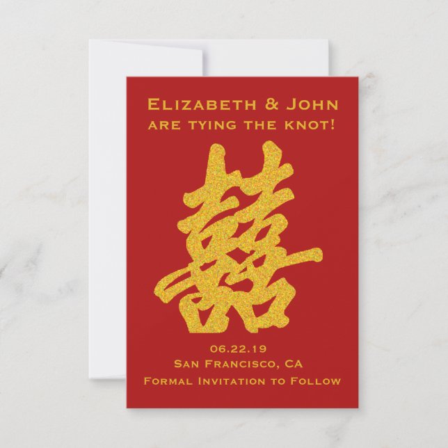 Reserve A Data A Dupla Felicidade Moderna Salva a Data (Frente)