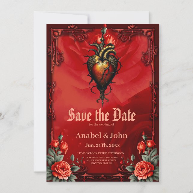 Reserve A Data A elegância gótica do coração (Frente)