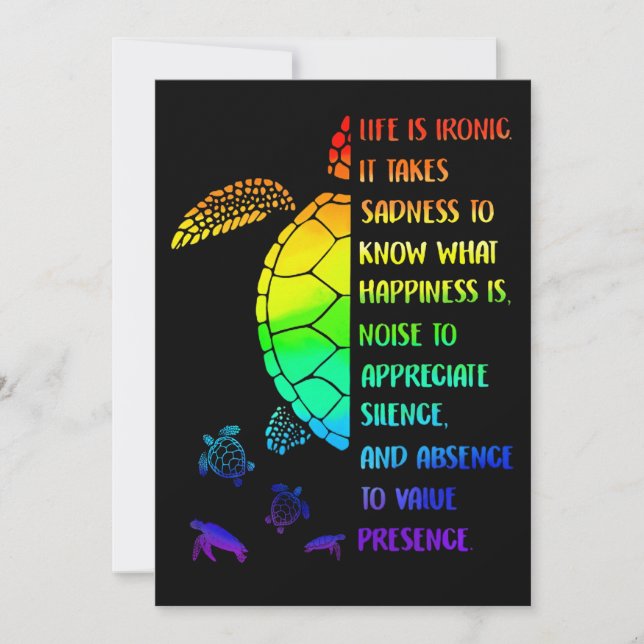 Reserve A Data A Vida É Irônica É Preciso Tristeza Para Saber (Frente)