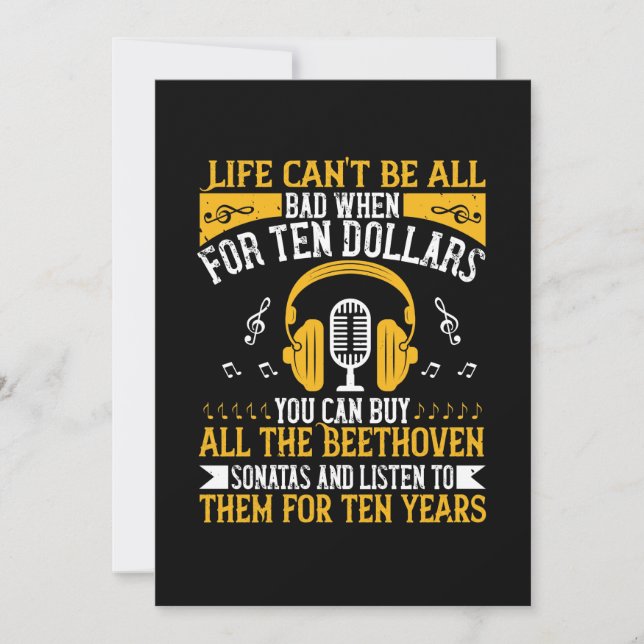 Reserve A Data A vida não pode ser ruim (Frente)