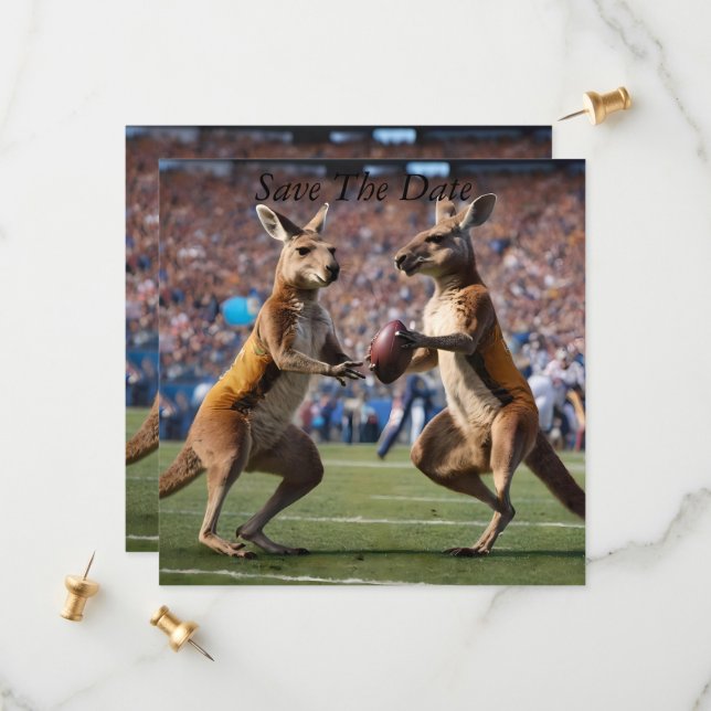 Reserve A Data "Abaixo Em Ação: Kangaroos Jogando Regras Aussie (Frente/Verso In Situ)
