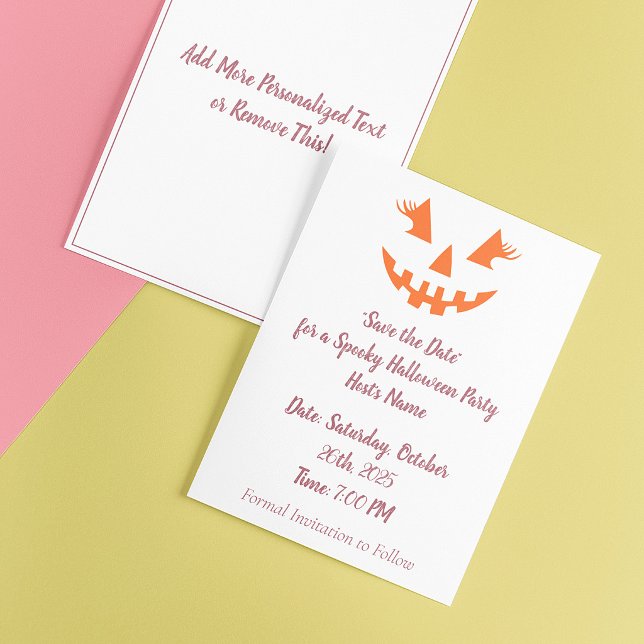 Reserve A Data Abóbora de Halloween Personalizada Feminina Jack O (Criador carregado)
