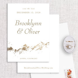 Reserve A Data Abstrato Monta mínimo branco Salvar a data