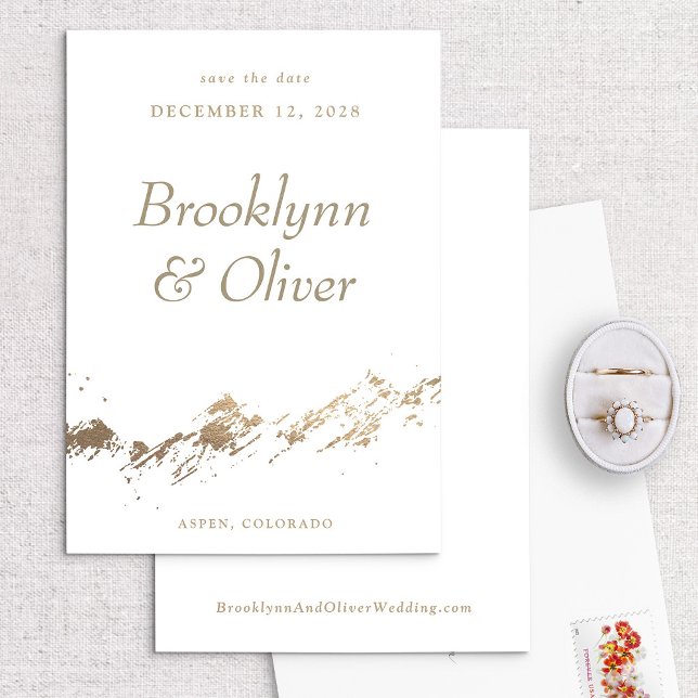 Reserve A Data Abstrato Monta mínimo branco Salvar a data (Criador carregado)