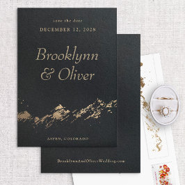 Reserve A Data Abstrato monta o mínimo preto para salvar a data