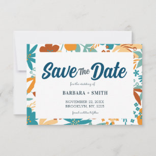 Reserve A Data Abstrato Retro Charm Bright Bold Wildflower