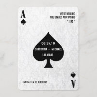 Ace of Spades Modern Chic Photo Save the Date (A d