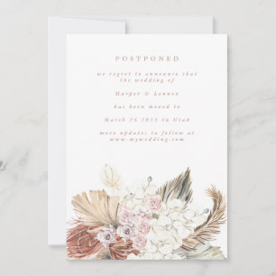 Reserve A Data Adiada Alteração de Data de Pampas Boêmian Rosa-Ro