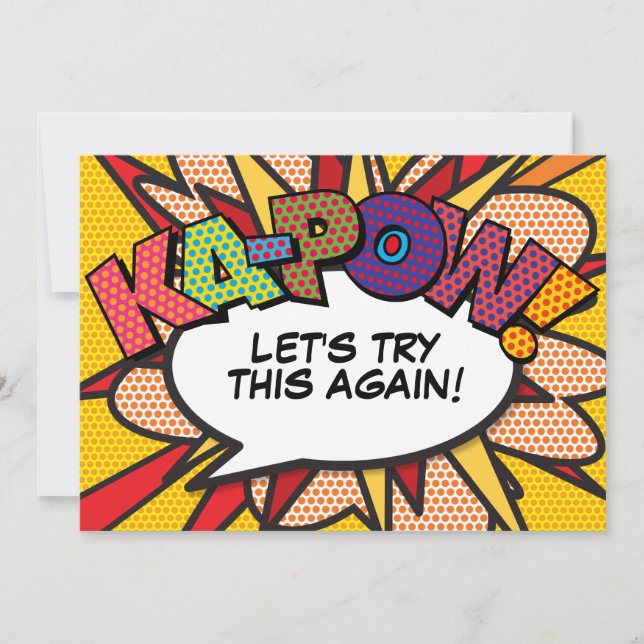 Reserve A Data Adiado Divertido Quadrinho de Alteração de Data (Frente)